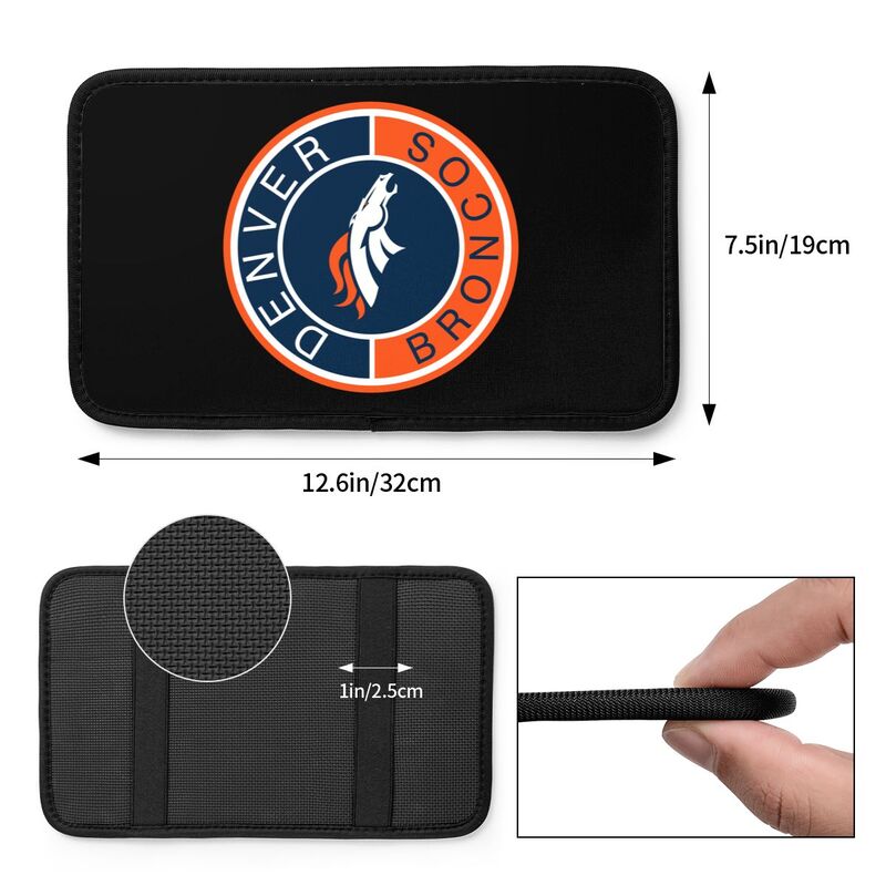 Denver Broncos print car armrest protective cover Car center console armrest pad