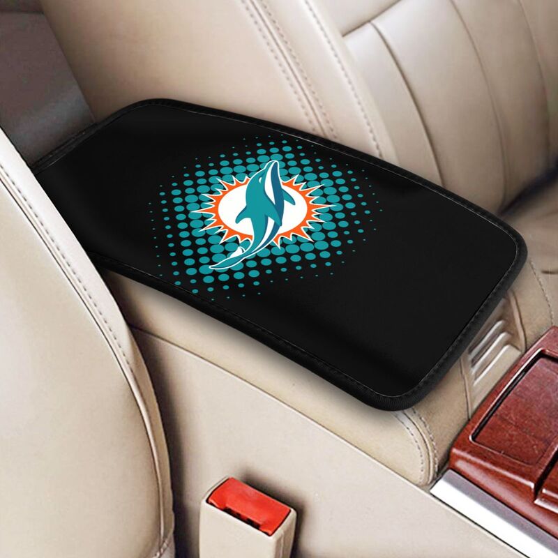 Miami Dolphins Printed car armrest box cushion armrest protective cover