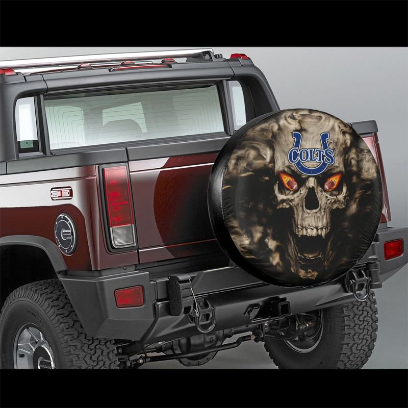 Indianapolis Colts print Skull print car tire cover tire dust cover