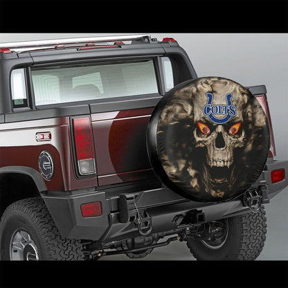 Indianapolis Colts print Skull print car tire cover tire dust cover