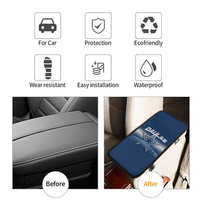 Car armrest box pad Dallas Cowboys 2 Printed center armrest box pad protective pad
