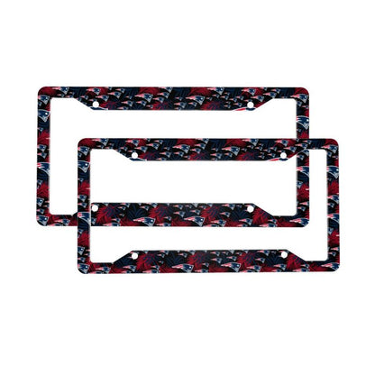 New England Patriots Print Car license plate frame four hole license plate holder (one pair)