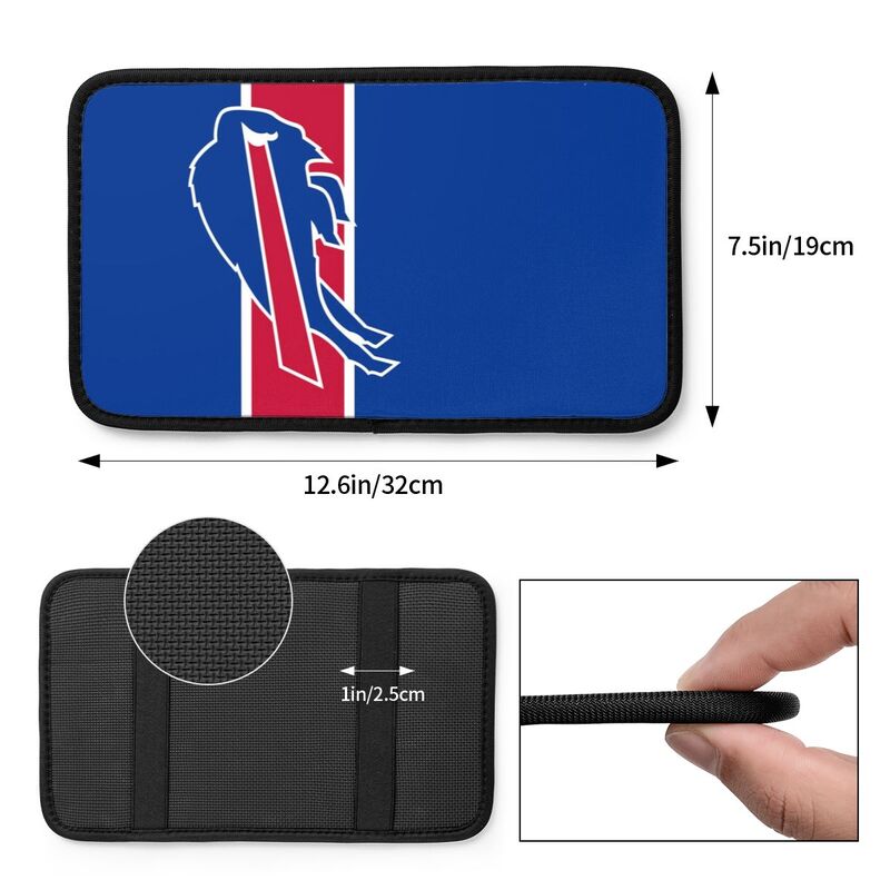 Car armrest box pad Buffalo Bills 5 Printed central armrest box cushion protective pad