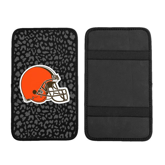 Cleveland Browns print Car handrail box cushion Personalized car armrest cover