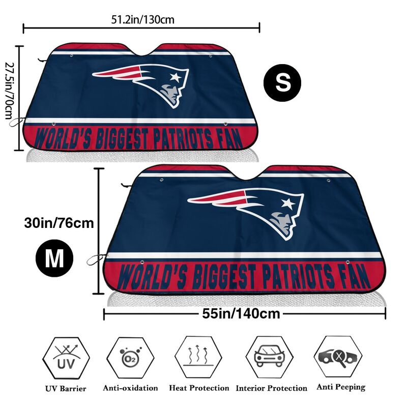 New England Patriots Printing is suitable for car front windshield sunshades Car windshield sunshades