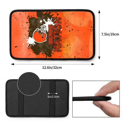 Cleveland Browns print car center console armrest pad Car armrest box protective cover