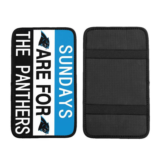 Carolina Panthers Personalized printed car armrest cover Car handrail box cushion