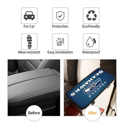 Seattle Seahawks Printed car armrest box pad anti-abrasion pad