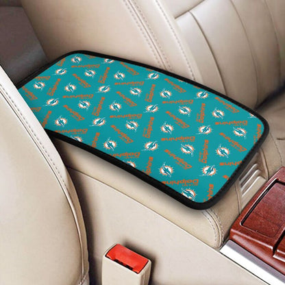 Miami Dolphins  Printed armrest protective cover car armrest box cushion