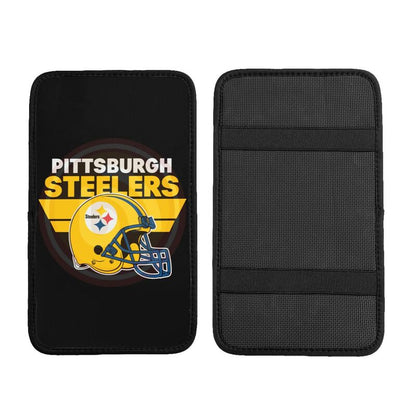 Car armrest box pad Pittsburgh Steelers 3 Printed central armrest box pad protective pad