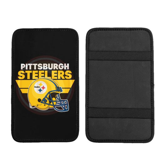 Car armrest box pad Pittsburgh Steelers 3 Printed central armrest box pad protective pad