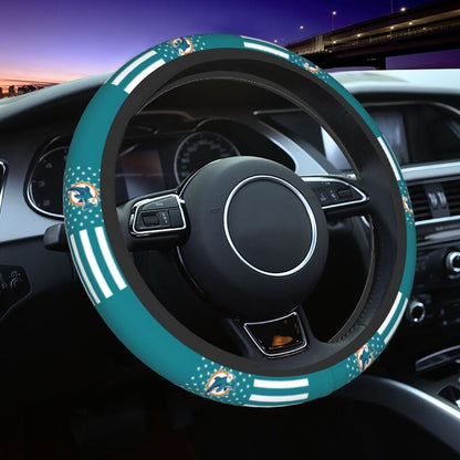 Miami Dolphins 1 Printed breathable elastic steering wheel anti slip cover
