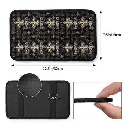 Car armrest box pad New Orleans Saints1 Printed central armrest box pad anti slip pad