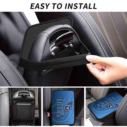 Car armrest box pad Tennessee Titans 2 Printed central armrest box pad protective pad