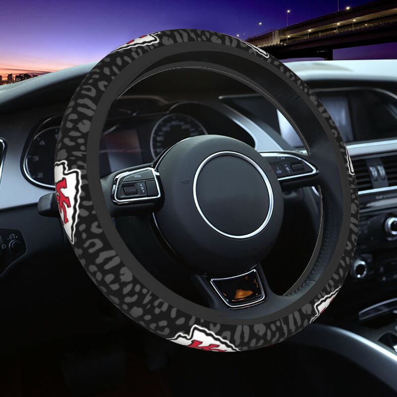 Kansas City Chiefs Printed elastic steering wheel cover car anti-skid cover