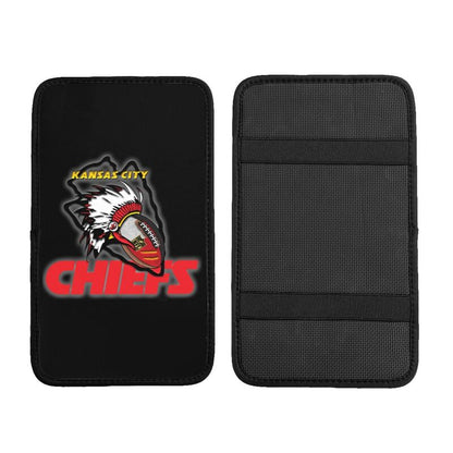 Car armrest box pad Kansas City Chiefs Printed central armrest box pad protective pad