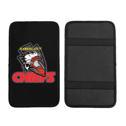 Car armrest box pad Kansas City Chiefs Printed central armrest box pad protective pad