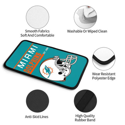 Miami Dolphins Print car armrest box cushion armrest protective cover
