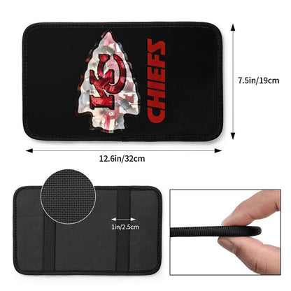 Car armrest box pad Kansas City Chiefs 3 Printed central armrest box pad protective pad