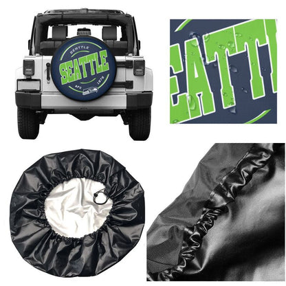 Seattle Seahawks Printing car tire protection cover car spare tire dust protection cover