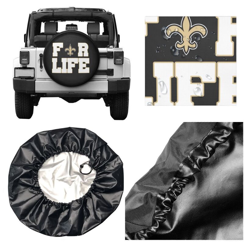 New Orleans Saints Printing tire protection cover car spare tire dust protection cover