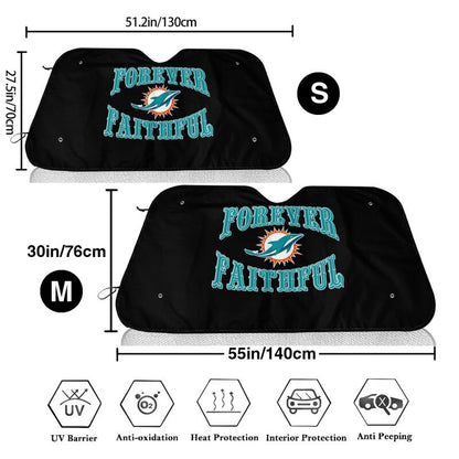Miami Dolphins Printing car multi size front windshield sunshade car windshield sunshade