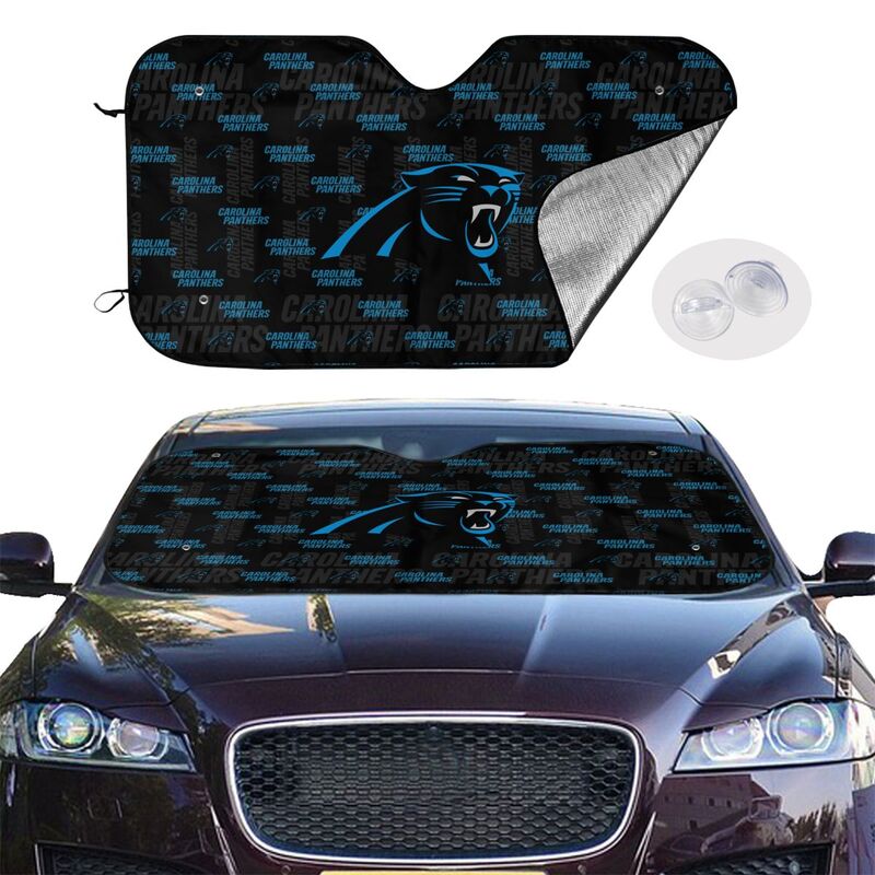 Carolina Panthers Printed is suitable for front Car windshield sunshades Car windshield sunshades