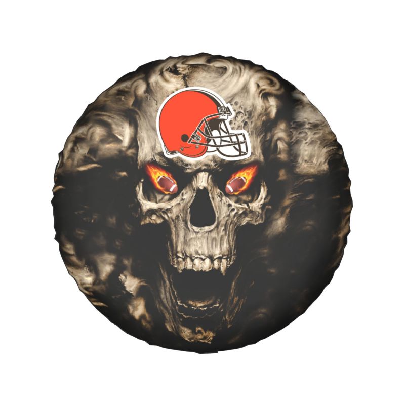 Cleveland Browns print Skull print car tire cover tire dust cover