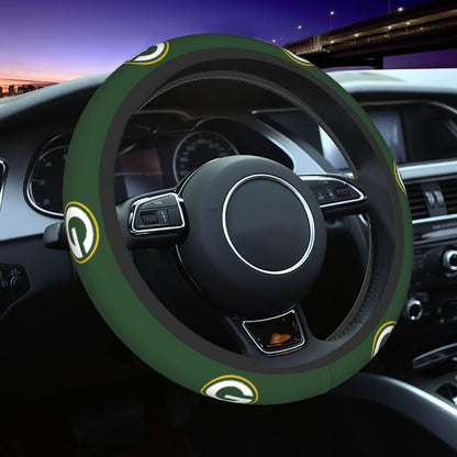 Green Bay Packers Printed car anti-skid cover elastic steering wheel cover