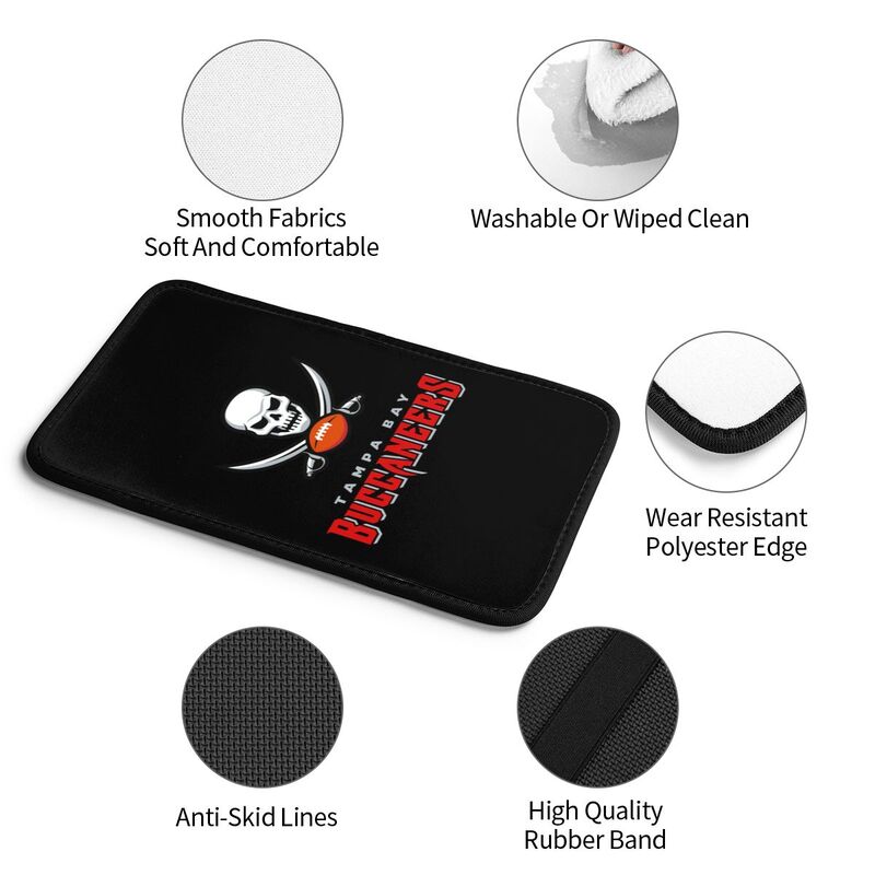 Car armrest box pad Tampa Bay Buccaneers 4 Printed center armrest box pad protective pad
