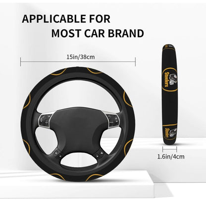 Pittsburgh Steelers 3 Printed breathable anti slip cover elastic steering wheel cover
