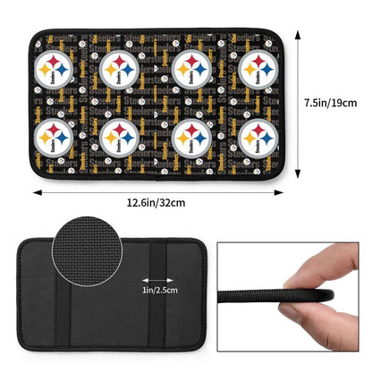 Car armrest box pad Pittsburgh Steelers Printed central armrest box elbow pad