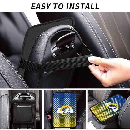 Los Angeles Rams Car handrail box cushion Personalized printed car armrest cover