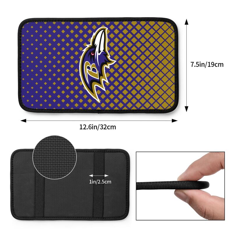 Baltimore Ravens Car handrail box cushion Personalized printed car armrest cover