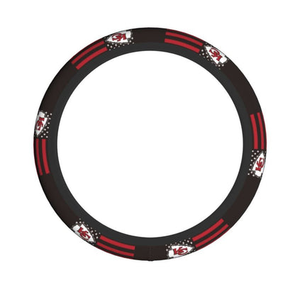 Kansas City Chiefs Printed car anti-skid cover elastic steering wheel cover