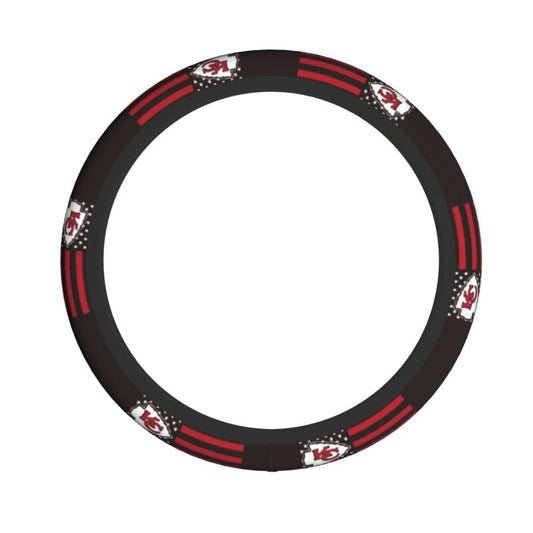 Kansas City Chiefs Printed car anti-skid cover elastic steering wheel cover