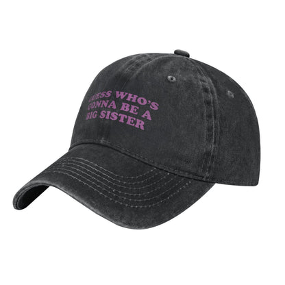 GUESS WHO'S GONNA BE ABIG SISTER Printed unisex baseball cap adjustable cap outdoor sun hats trucker hat