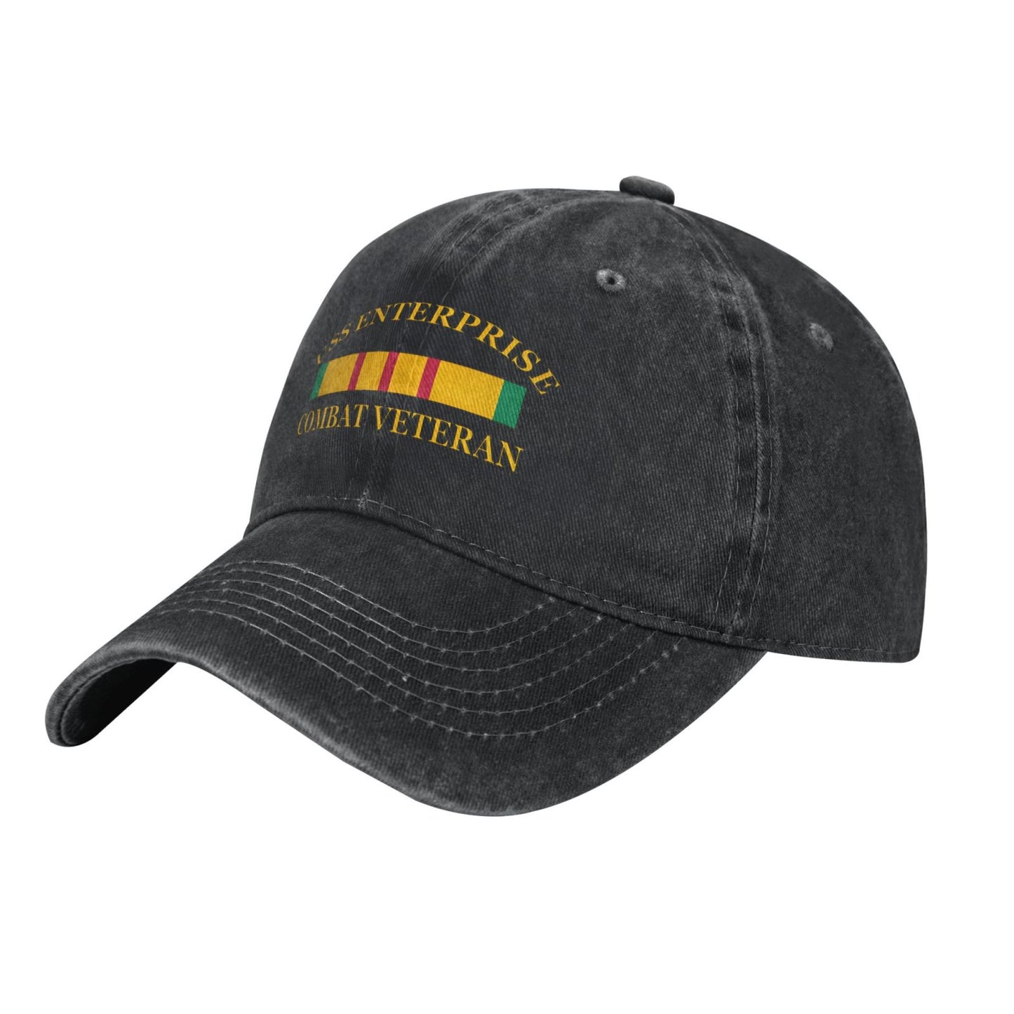 USS Enterprise Vietnam Combat Veteran Printed unisex baseball cap adjustable cap outdoor sun hats trucker hat