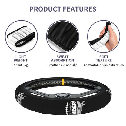Las Vegas Raiders Printed breathable elastic steering wheel cover