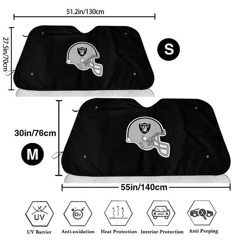 Las Vegas Raiders 3 Print is suitable for front Car windshield sunshades Car windshield sunshades