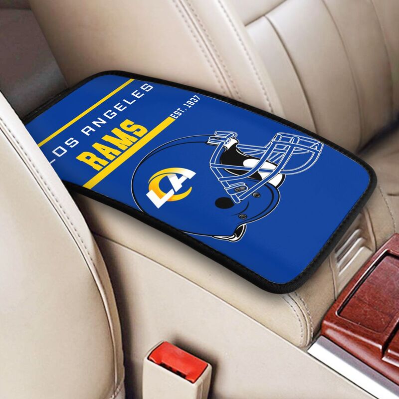 Los Angeles Rams Print car armrest box cushion armrest protective cover