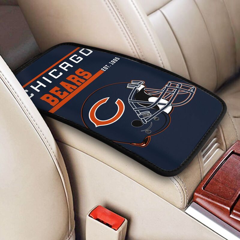 Chicago Bears Print car armrest box cushion armrest protective cover