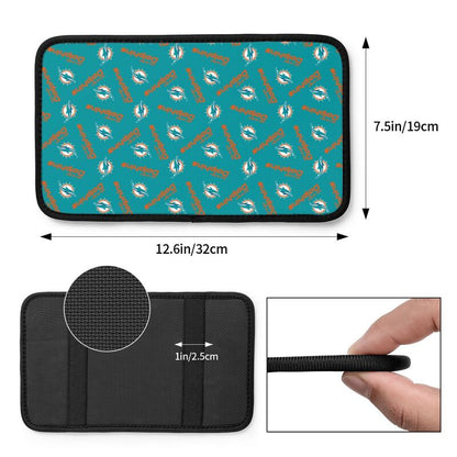 Miami Dolphins  Printed armrest protective cover car armrest box cushion