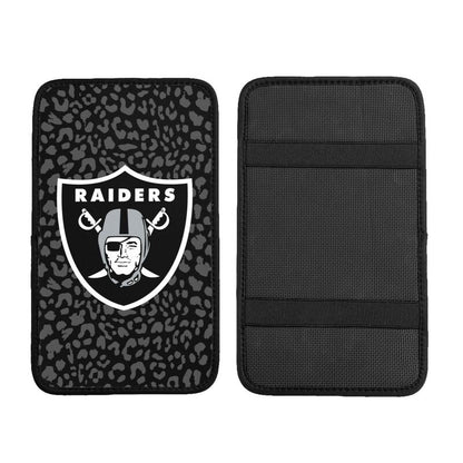 Las Vegas Raiders printed Car handrail box cushion Personalized car armrest cover