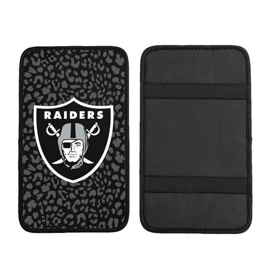 Las Vegas Raiders printed Car handrail box cushion Personalized car armrest cover