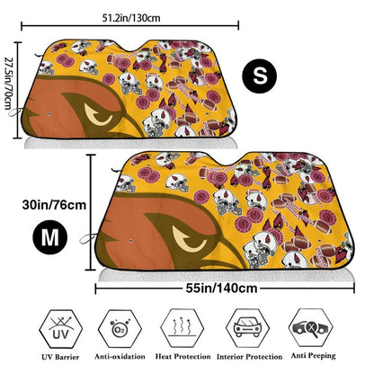 Arizona Cardinals Print multiple sizes car windshield sunshade panel car windshield sunshade cover