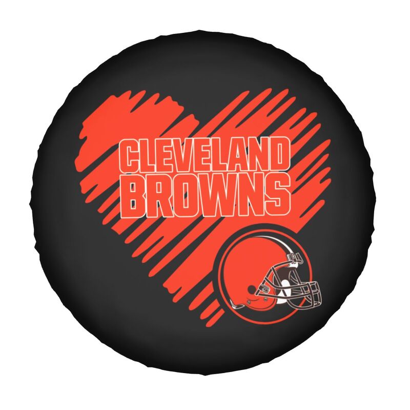 Cleveland Browns Printed car spare tire dust protection cover tire protection cover