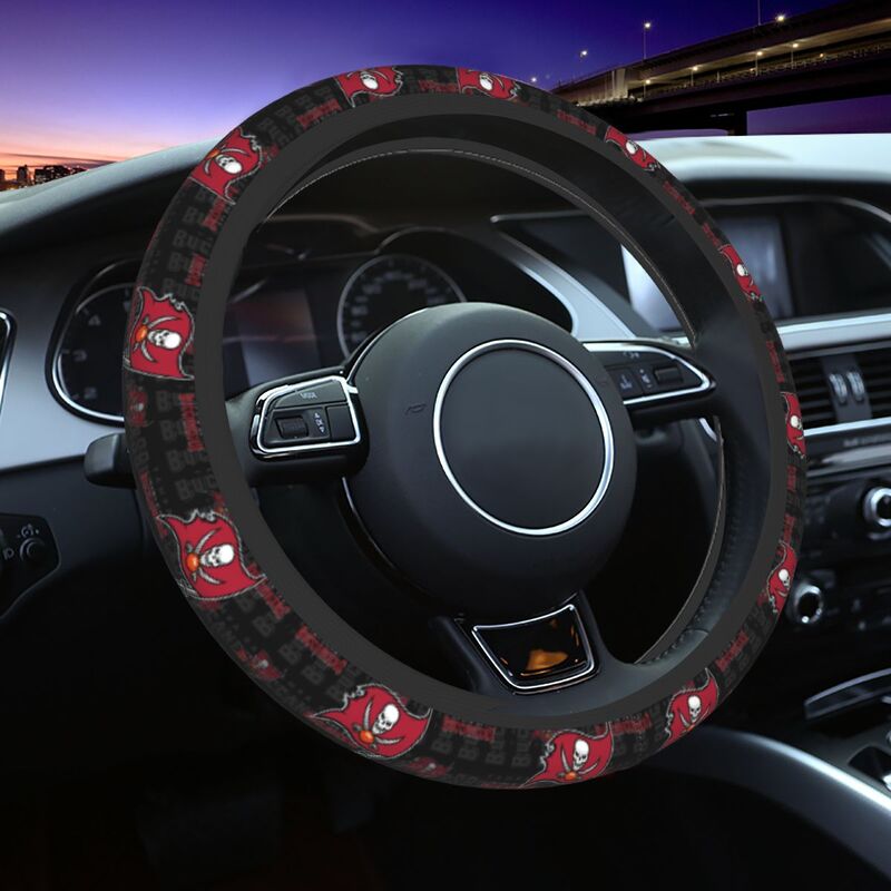 Tampa Bay Buccaneers Printed breathable elastic steering wheel cover anti slip cover