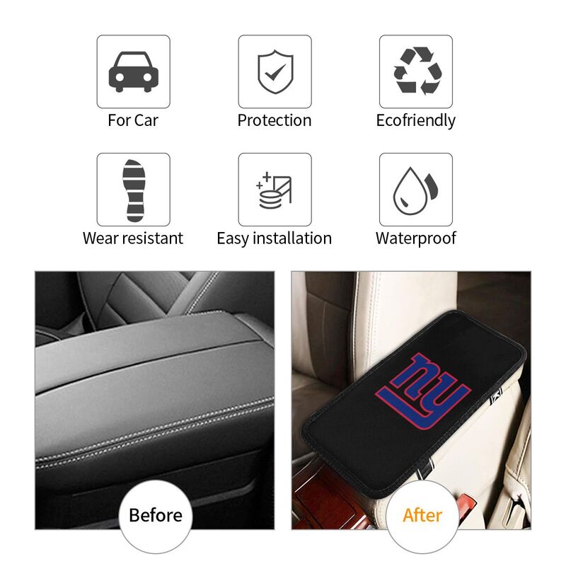 New York Giants Printed car center armrest box pad anti slip pad
