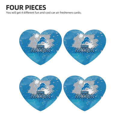 4-pcs Detroit Lions Car Air Fresheners Cards Set car aromatherapy tablets
